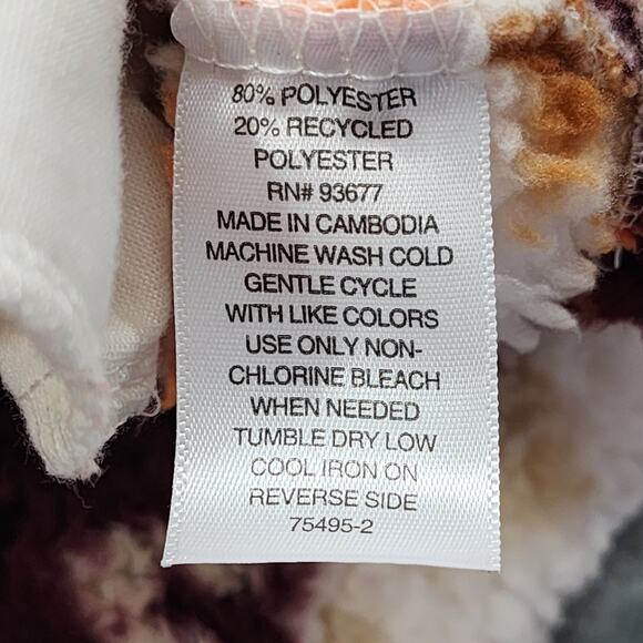 Arizona Jean Co. Jacket Womens XXL Fleece Aztec Southwest 1/2 Zip Pullover Crop - Picture 6 of 9